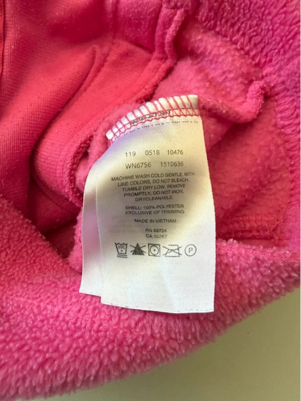 6-12M Pink Columbia Zip up Sweatshirt - Picture 6 of 7